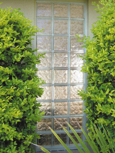 Opening Glass Block window