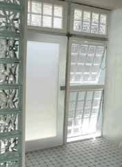 Opening Glass Block window and front door